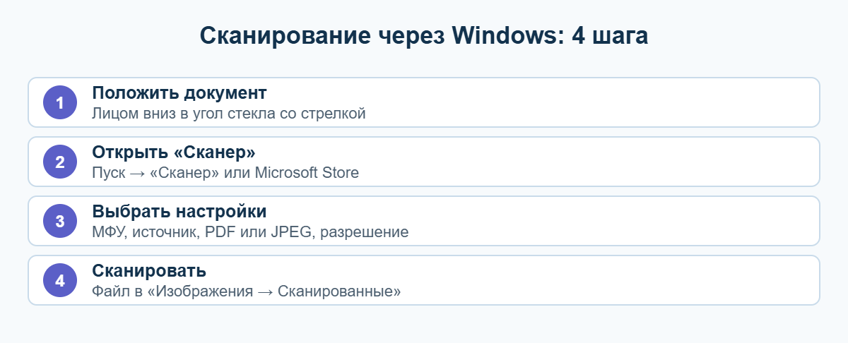 Как сканировать на принтере через Windows — 4 шага